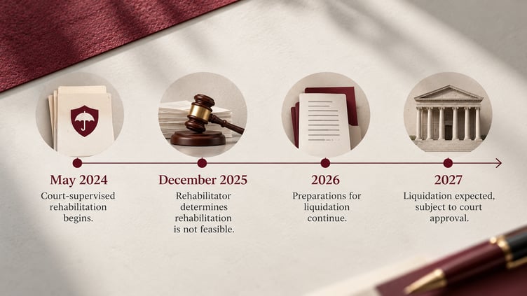 Court Rehabilitation to Liquidation Timeline PHL Variable Insurance
