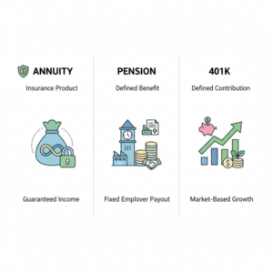 Annuity vs Pension vs 401k