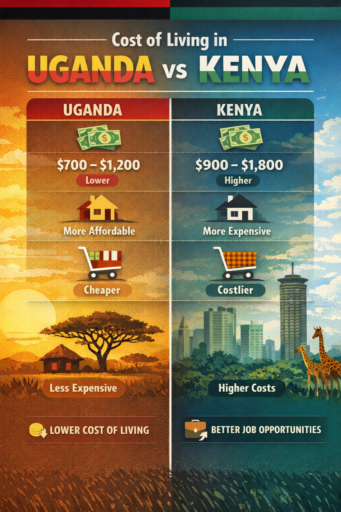 Cost of living in Uganda vs Kenya