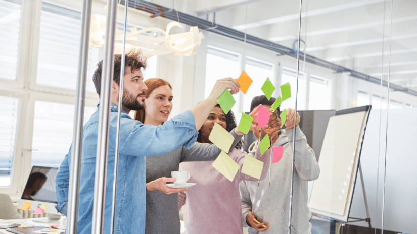 A group meeting to talk about startup investment 