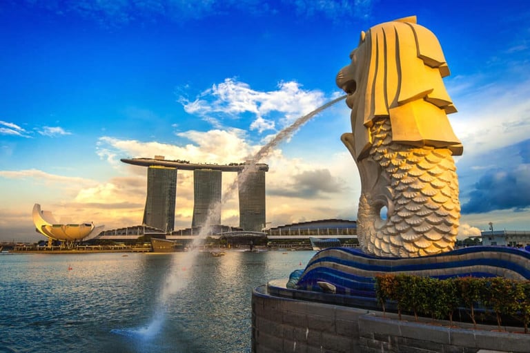 retiring in singapore merlion