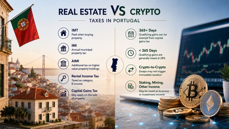 PORTUGAL REAL ESTATE VS CRYPTO TAXES