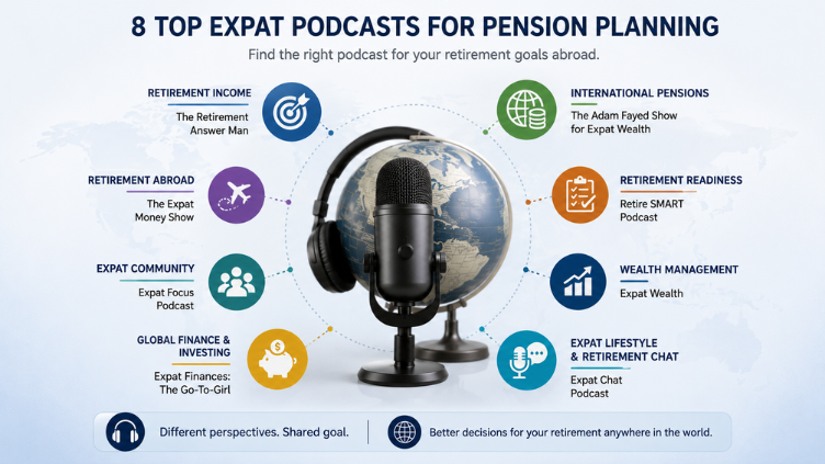 TOP 8 EXPAT PODCASTS FOR PENSION PLANNING