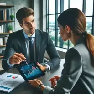 A financial advisor provides personalized advice on saving, investing, and planning for the future to help clients achieve their financial goals.
