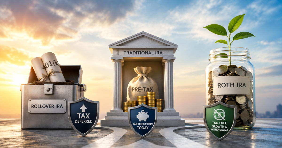 ROLLOVER IRA VS TRADITIONAL IRA VS ROTH IRA