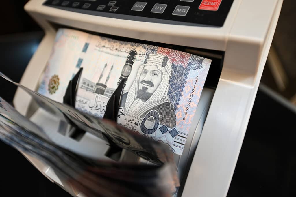 saudi riyal banknotes counting machine