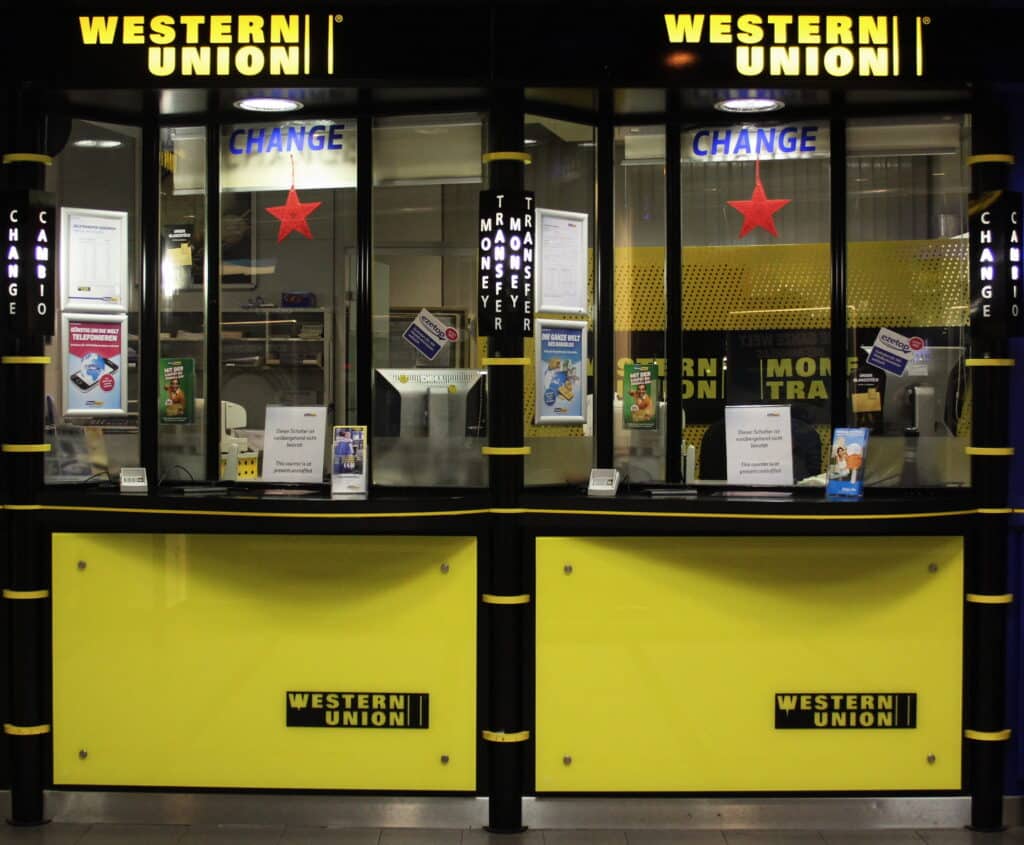 Western Union Schalter am Hauptbahnhof Muenchen