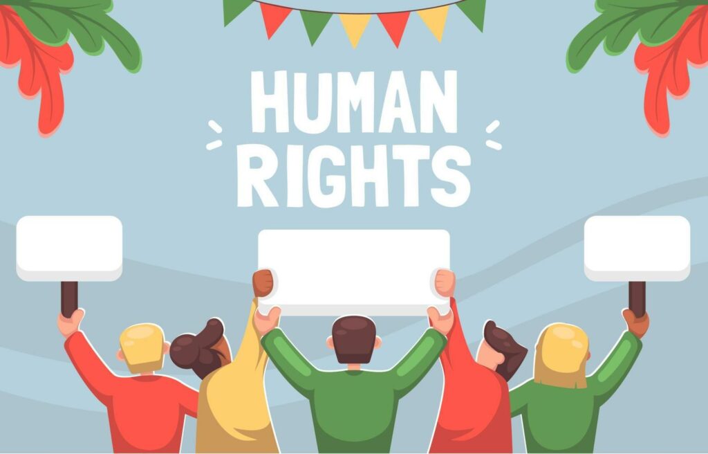 human rights background free vector