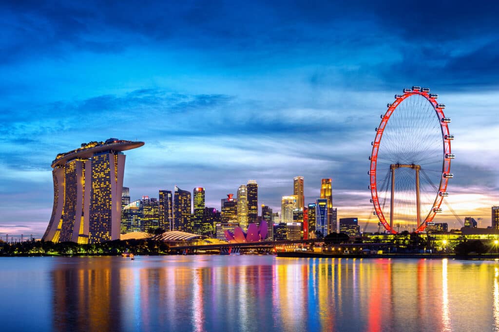 singapore cityscape twilight