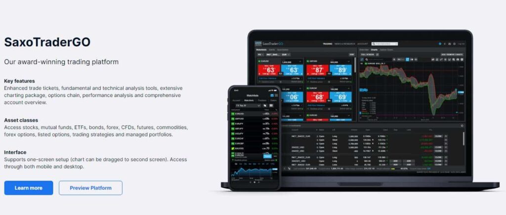 Saxo Bank Trading Platform 