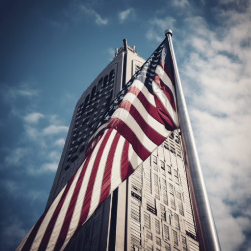 47 the landmark of the USA with its flag. 35036c6f d773 4e2c 82ce 2e71f4506bac