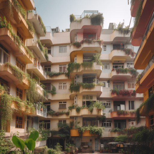 22578 a photo of nice apartment building in India. 75d3028c 4234 4278 9dd0 df16b449d397