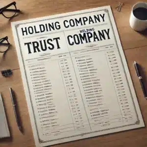 trust vs holding company