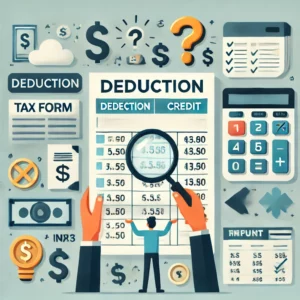 difference between deduction and credit 