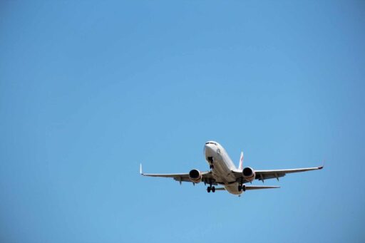 A plane carrying returning expats islanding in Australia 