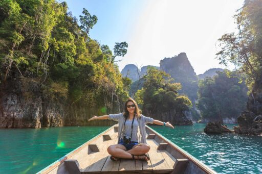 An Australian traveller on a boat