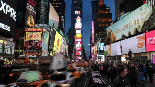 busy New york time square